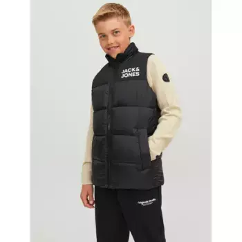 Короткий жилет Jack & Jones Junior «JJETOBY BODYWARMER COLLAR», цвет black print