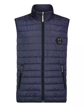 Короткий жилет PHILIPP PLEIN, темно-синий