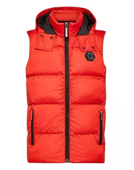 Короткий жилет узкого кроя Philipp Plein, красный