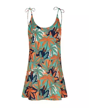 Короткое экзотическое платье с открытой спиной Me-Fui, мультиколор