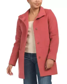 Короткое автомобильное пальто из шерсти и кашемира Made In Italy Cinzia Rocca, цвет 11 Berry