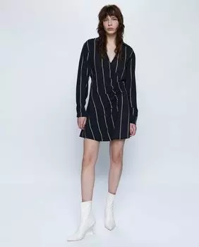 Короткое драпированное платье с принтом Wild Pony, черный