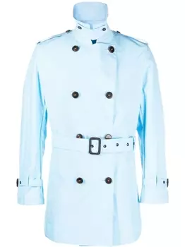 Короткое двубортное пальто Kings Mackintosh, синий