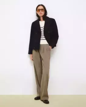 Короткое двубортное женское пальто Tintoretto, темно-синий