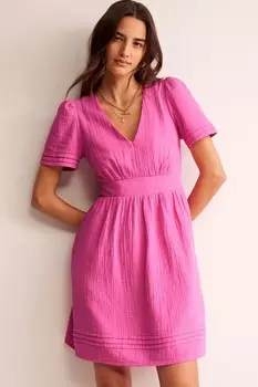 Короткое двухслойное платье Eve Boden, розовый