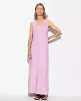 Короткое фактурное платье без рукавов с однотонным V-образным вырезом Parfois, розовый