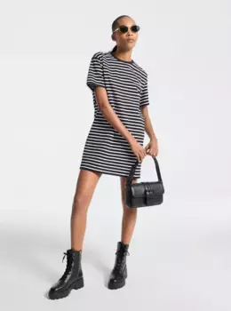 Короткое хлопковое платье Michael Michael Kors, черный
