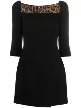 Короткое креповое платье DOLCE & GABBANA, черный