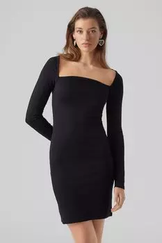 Короткое облегающее платье Vero Moda, черный