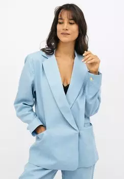 Короткое пальто 1 People, светло-синий