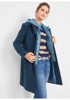 Короткое пальто 2IN1 OPTIK ANGESAGTER ANTEIL bonprix, темно-синий