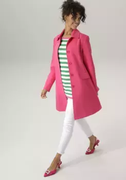 Короткое пальто Aniston CASUAL в модных ярких цветах, розовый