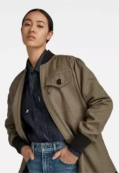 Короткое пальто BOMBER COLLAR OVERSHIRT G-STAR, коричневый