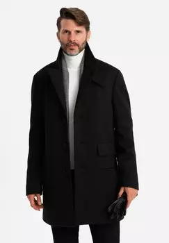 Короткое пальто Cappotto classico Ombre, черный