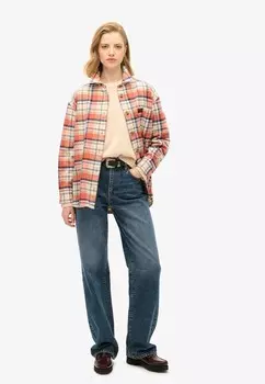 Короткое пальто CHECK Superdry, коралл