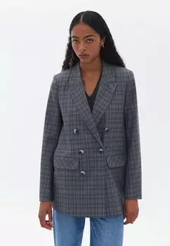 Короткое пальто CHEQUERED BOYFRIEND OXXO, мультиколор