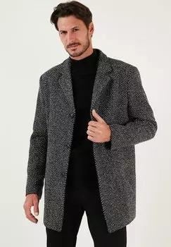 Короткое пальто Classic coat Buratti, цвет Mottled Black