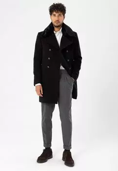 Короткое пальто Collar Detailed Double Breasted Antioch, черный