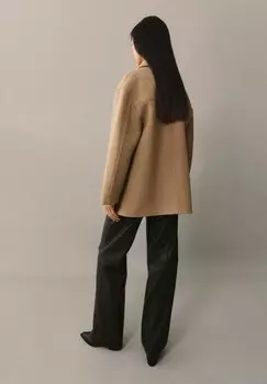 Короткое пальто COUNTRY Mango, коричневый