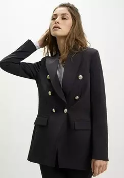 Короткое пальто DOPPIOPETTO BOTTONI ORO Calliope, черный