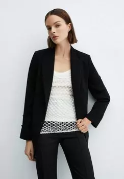 Короткое пальто ELEONOR Mango, черный