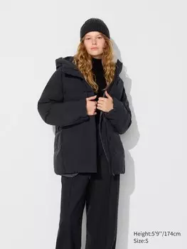 Пуховик Uniqlo с капюшоном, 09 черный