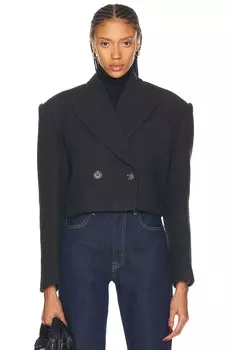 Короткое пальто из коллаборации с Emily Gemma GRLFRND, темно-серый