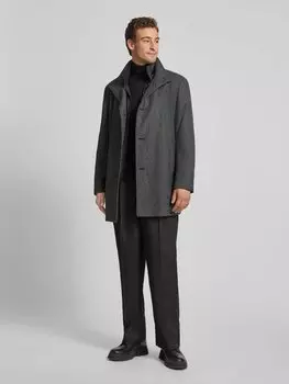 Короткое пальто из смеси шерсти Лана с воротником-стойкой HECHTER PARIS