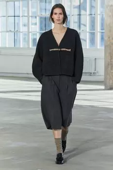 Короткое пальто-кимоно с застежкой-тогглем ZARA, серый