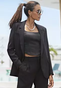 Короткое пальто LASCANA, черный