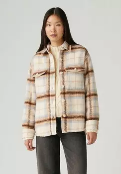 Короткое пальто LOLA ETTA PLAID ALMOND BUFF Levi's, бежево-пестрый