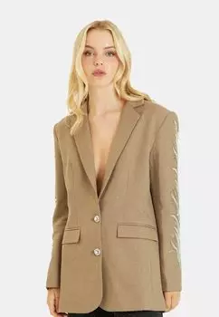 Короткое пальто MANGAS BORDADAS Alma en Pena, бежевый