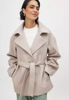Короткое пальто NA-KD, бежевый