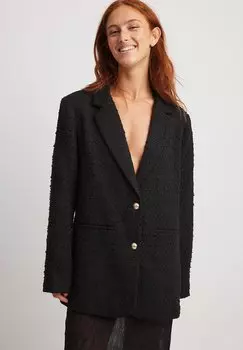 Короткое пальто NA-KD, черное