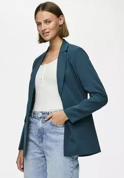 Короткое пальто PCBOZZY Pieces, бирюзовый