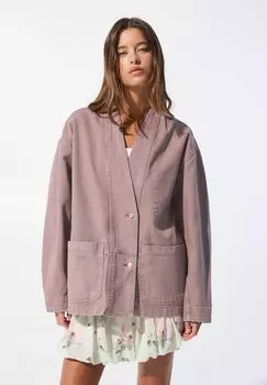 Короткое пальто PULL&BEAR, розовый