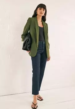 Короткое пальто RUCHED SLEEVE TALL REGULAR FIT Next, зеленый