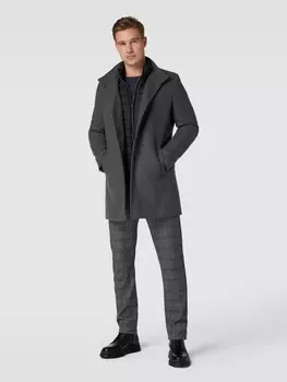 Короткое пальто с планкой на пуговицах s.Oliver BLACK LABEL, антрацит