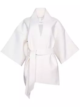 Короткое пальто с запахом WARDROBE.NYC, белый