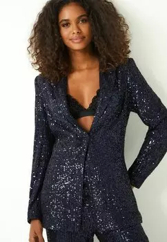 Короткое пальто SINGLE BREASTED SEQUIN Next, цвет navy blue