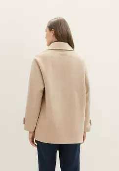 Короткое пальто TOM TAILOR, песочный