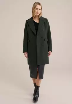 Короткое пальто WE Fashion, темно-зеленый