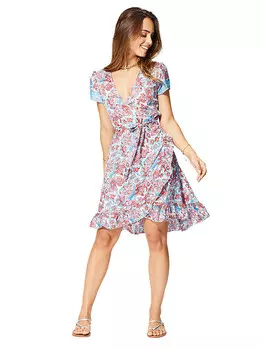 Короткое платье Aller Simplement, цвет hellblau/rot