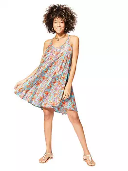 Короткое платье Aller Simplement, цвет trkis/orange