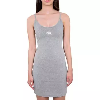 Короткое платье Alpha Industries Basic Small Logo, серый