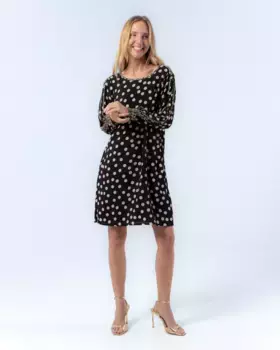 Короткое платье Amelia с круглым вырезом Niza, черный