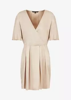 Короткое платье Armani Exchange, бежевый