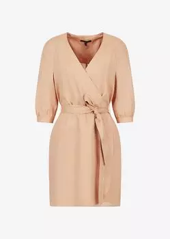 Короткое платье Armani Exchange, бежевый