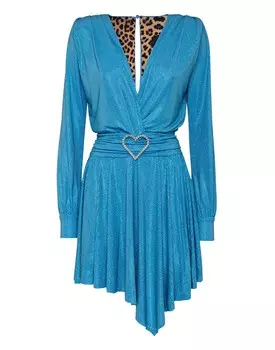 Короткое платье Артемида Кристалл Philipp Plein, цвет Middle Blue