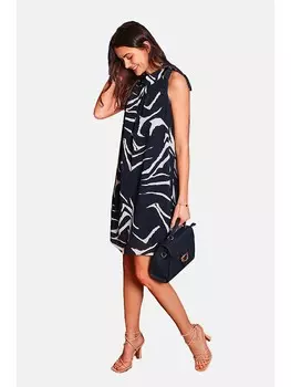 Короткое платье ASSUILI, цвет dunkelblau/wei